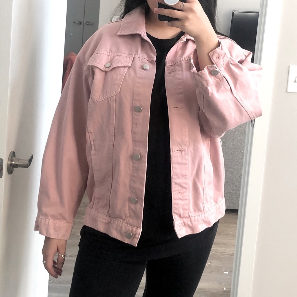 Zara pink denim jacket